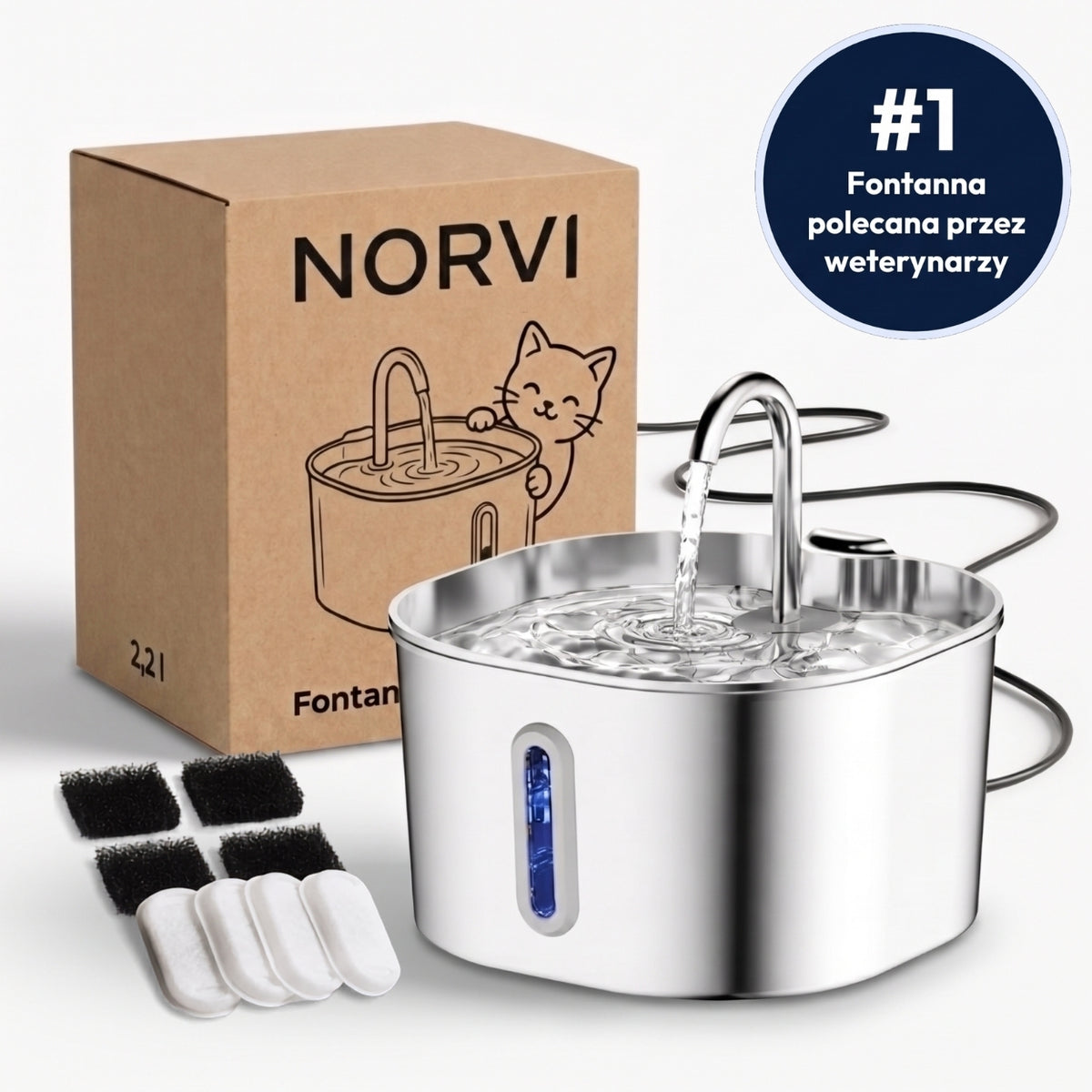Norvi I Fontanna dla kota